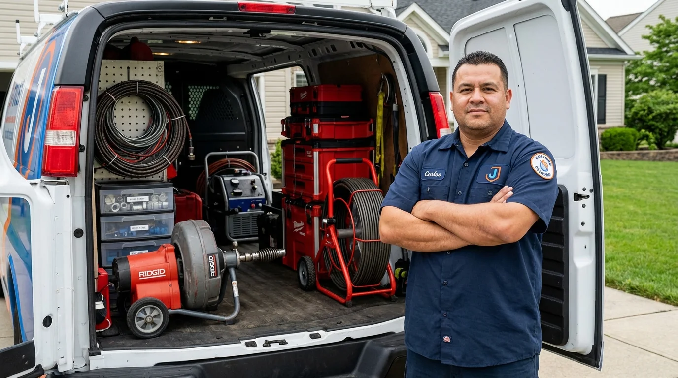 Professional drain cleaning equipment and Johns Plumbing LLC plumber in Provo