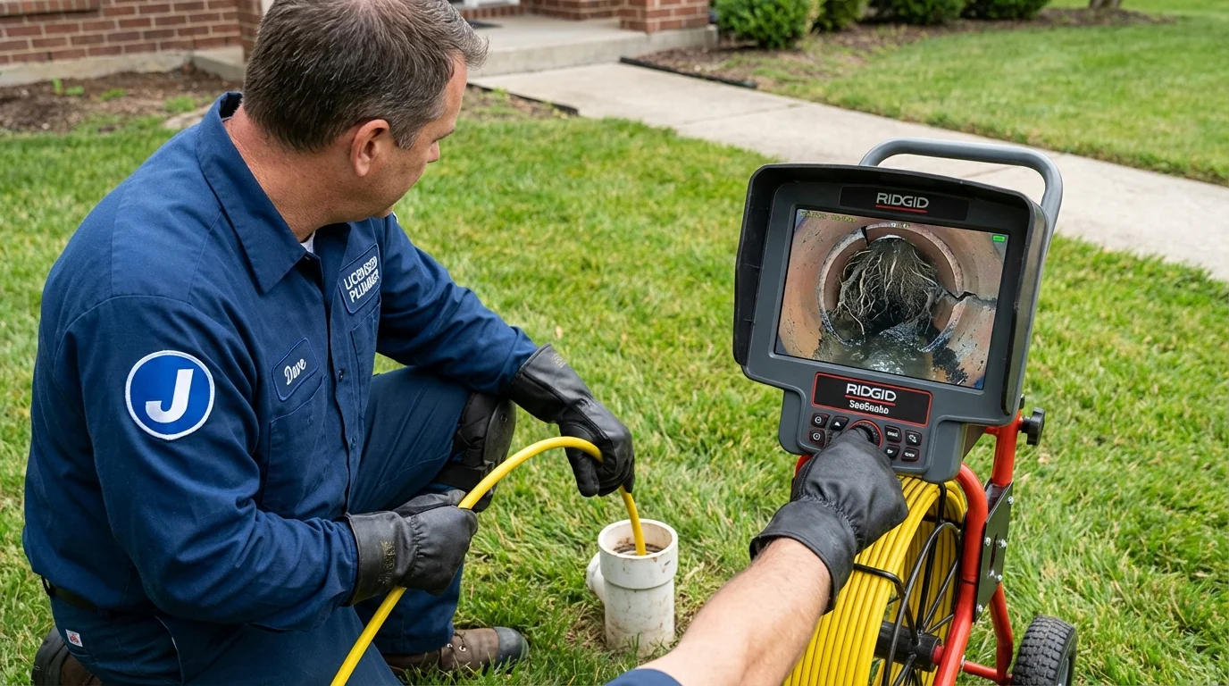 Sewer camera inspection being performed by Johns Plumbing LLC in Provo